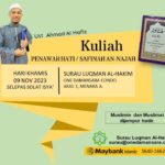 Poster kuliah Safinah an-Najah bertarikh 9 November 2023.