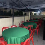 Meja dan kerusi yang disediakan untuk majlis 'Open House' 2024.