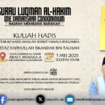 Poster Kuliah Hadis, 40 Hadis, Amalan Sedikit, Pahala Berganda bertarikh 1 Mei 2025 dengan penceramah Ustaz Fadhullah Iskandar Bin Talhah.