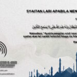 Poster hadis berkenaan syaitan yang lari terkentut-kentut ketika mendengar azan.