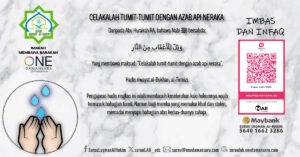 Poster hadis "Celakalah tumit-tumit dengan azab api neraka." yang menjelaskan akan hukum membasuh tumit ketika wuduk adalah wajib (melainkan mereka yang menggunakan khuf atau stokin). Disampaikan oleh Abu Hurairah dan riwayat oleh al-Bukhari dan al-Tirmizi.